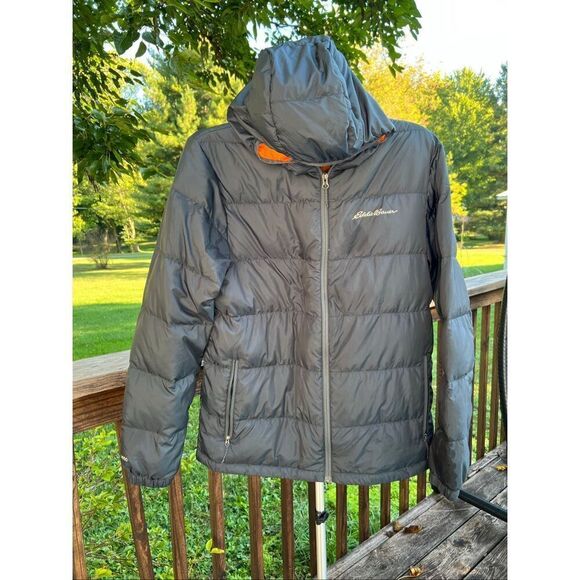 Eddie Bauer Men’s Wide Channel Hooded Down jacket - Picture 1 of 3